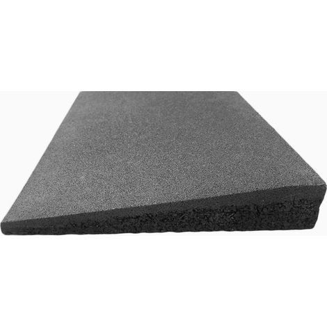 Lestare Loseta de Caucho Biselada 500x250x40 mm Negra