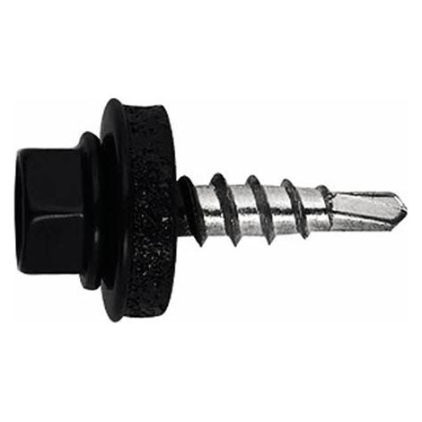 Index – Vis autoperceuse acier-bois RAL 9011 – Noir 4,8 x 28 – Boite de 250 – Pour bois dur et teck – Vissage rapide en série