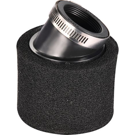 Set of two 45mm angled air filters made of black foam, universal air filters for motorcycles and quads, washable and with high flow.--BIEMMEDUE (1/5)