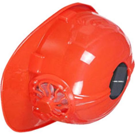 Casque de sécurité ventilé à énergie solaire, protection frontale anti-soleil, respirant, pour chantier été extérieur rouge (1/5)