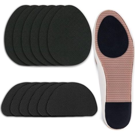 Lot de 12 semelles antidérapantes auto-adhésives - adaptées aux chaussures et talons hauts - utilisables à l'intérieur comme à l'extérieur (1/5)