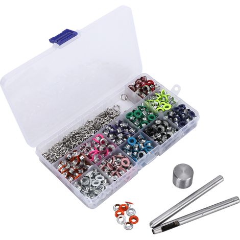 Rivets à œillets creux colorés en boîte KQ-201 - Décorations pour vêtements, chaussures et sacs (1/5)