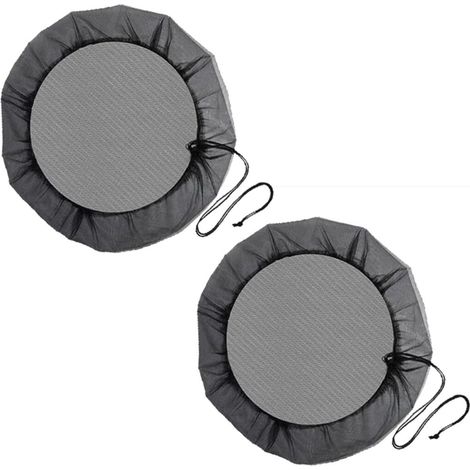 2 moustiquaires/filets anti-insectes - noirs - 95 cm de diamètre (1/5)
