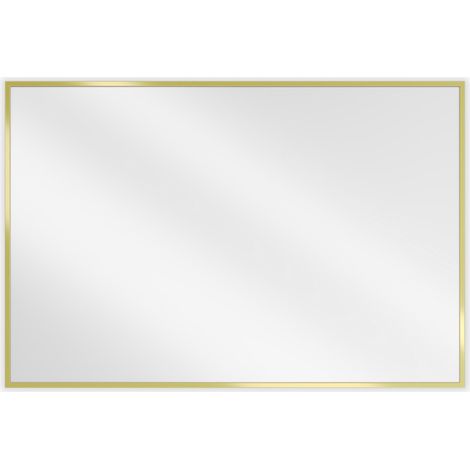 Mexen Loft specchio da bagno rettangolare 90 x 60 cm, cornice dorata - 9852-090-060-000-50 (1/5)