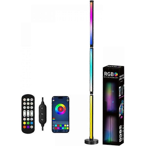 LED Stehleuchte RGB 10W Dimmbar Farbig Stehlampe Lichtsule Standleuchte Dimmbar