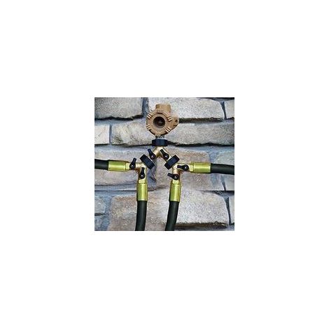 Raccord en Y, Raccord de Tuyau, Robinet Double Machine a Lave, 2-Voies Y-Distributeur, 3/4 Pouces pour Connexion de 2 Appareils, pour Robinet Jardin, pour d'adaptateur de cuve (1/2)