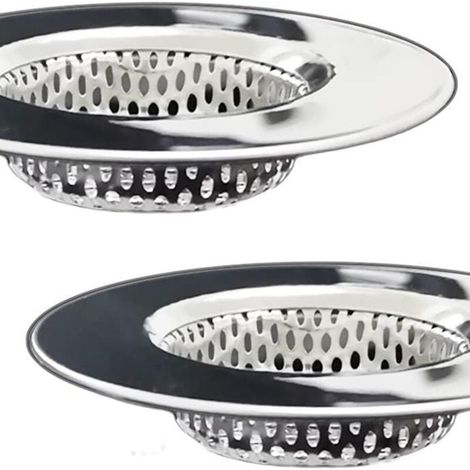 Lot de 2 crépines pour bonde de baignoire et de douche