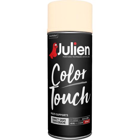 Peinture aérosol Color Touch multi-supports - Brillant Blanc Cassé - 400 ml - Julien