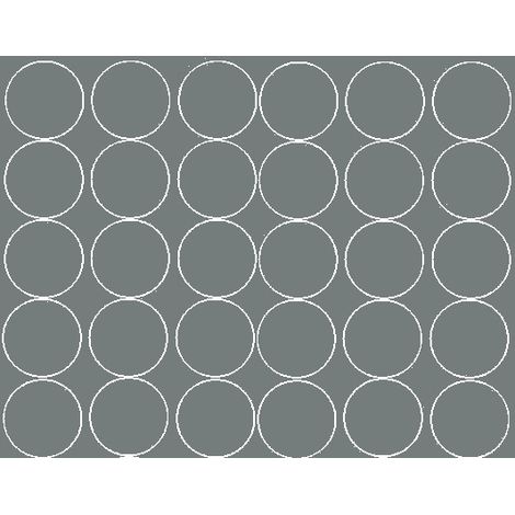 Autocollants ronds de 7 cm, 30 pastilles grises brillantes