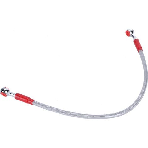 Raccord universel pour tuyau d'huile de frein de moto, tuyau de carburant, tressé en acier inoxydable (45 cm, gris) (1/3)