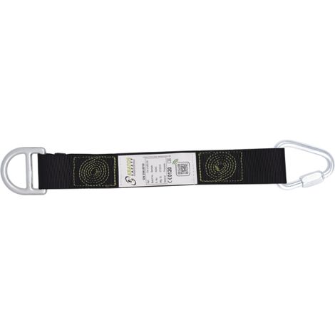 Sangle d'extension 40 cm FA1090300 – Polyester 45 mm – Résistance 25 kN – Connecteur acier intégré pour harnais antichute – Kratos Safety