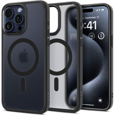 iPhone 15 Pro Spigen MagSafe Hülle Schwarz (1/5)