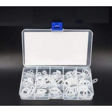 Kit de joints toriques en caoutchouc de Silicone transparent de qualité alimentaire, 225 pièces, différentes tailles (1/4)
