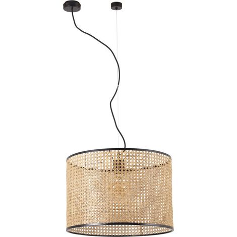 Faro MAMBO Lámpara Colgante Simple Ratán Negro Ø450 (1/5)