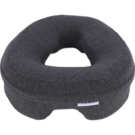 Oreiller de visage en mousse à mémoire de forme douce et ergonomique pour un sommeil confortable à domicile, idéal pour une utilisation spa à la maison, gris foncé (1/5)