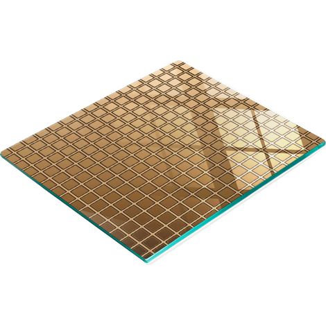 Panneau mosaïque décoratif en verre trempé multifonctionnel doré 60x52 cm (1/5)