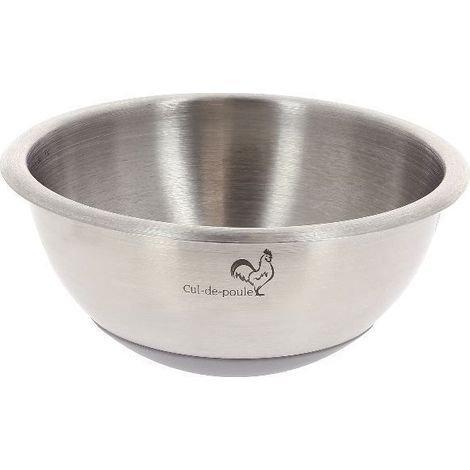 de-buyer Bol para mezclar semiesférico 24 cm plata 3,6 L (1/2)
