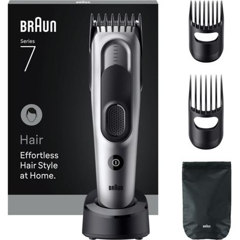 Braun HC7590 tondeuse à cheveux Noir, Argent 17 Hybrides nickel-métal (NiMH) (1/2)
