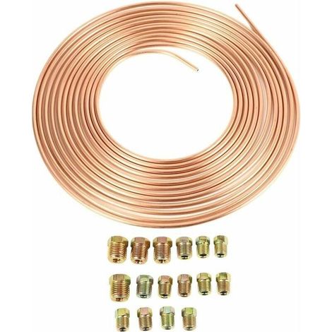 Tuyau de frein longueur 7,62 m en alliage cuivre nickel diamètre extérieur 3/16 pouces pour système de freinage automobile (1/4)