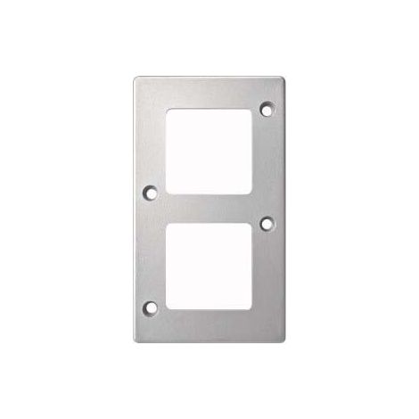 MERTEN 480260 CADRE, 2 PRISES, ARGENT MAT, CHAR