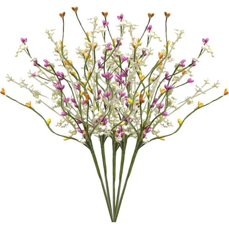 Sets künstliche Blumenzweige, realistische künstliche Blumenstiele mit echtem Aussehen für die Heim- und Hochzeitsdekoration (221206LW04-1) (1/5)