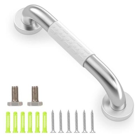 Barre D'appui WC, Poignée Baignoire de Sécurité,Barres D'appui de Salle de Bain en Acier Inox Murale, Poignée de Baignoire Antidérapante, Barre de Maintien Douche Pour Salle de Bain WC 30cm (1/5)