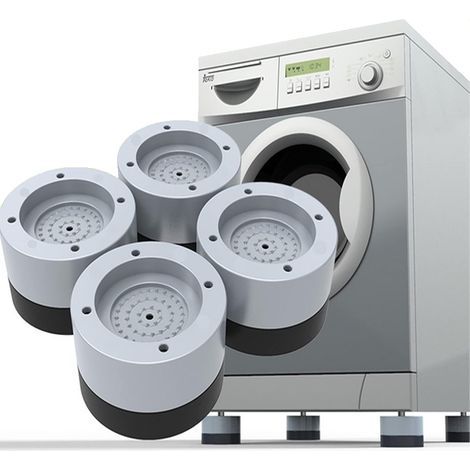 4 Pièces Tapis Anti-Vibration ​pour Machine À Laver, Tampons À Pieds de Machine à Laver, Empêchent le Bruit de Bouger, pour Lave-Linge et Sèche-Linge (3.5CM) (1/5)