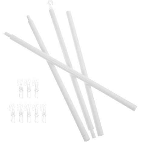 Baguette de Tirage pour Store Vertical en PP Blanc avec Crochets, Ensemble 1 Pièce, Facile à Assembler et Fiable pour Fenêtres et Rideaux (1/5)