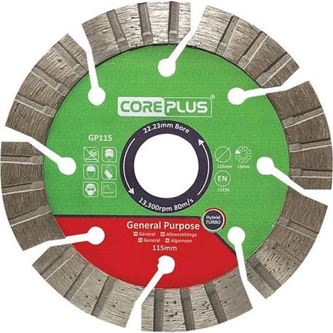 CorePlus GP115 Diamond Blade 115mm (1/2)