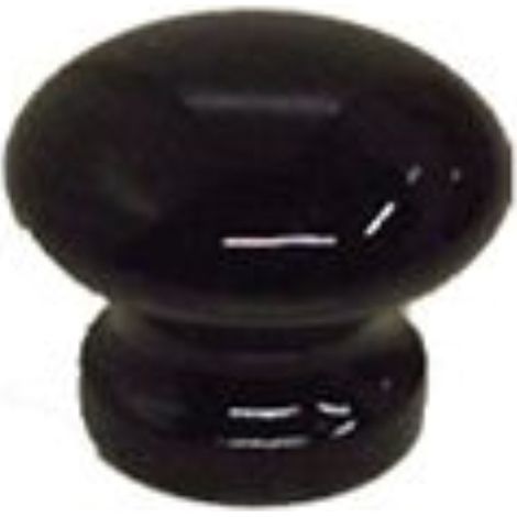 Pomolo in legno - Ø 26 mm. - nero brillante