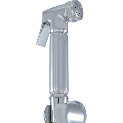 Bidet Handbrause rund mit Wandhalterung Messing chrom Hygienedusche 120cm Aloni Bidet Handbrause rund (1/4)