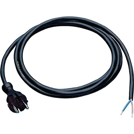 Anschlussleitung H07RN-F 2x1 mm² 5m m.Konturenstecker schwarz