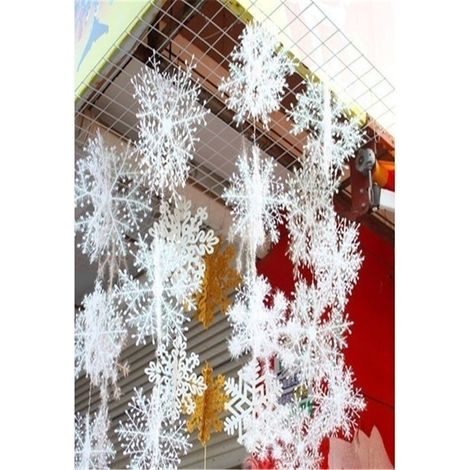 Weihnachtsdekoration: Schneeflocken zum Aufhängen am Weihnachtsbaum – Dekoration für Zuhause und die Feiertage (1/5)