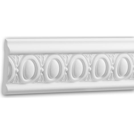 Moldura para pared 151335 Profhome Perfil de estuco Moldura decorativa Moldura decorativa pared estilo Neoclasicismo blanco 2 m