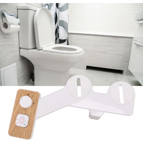 Lave-fesses autonettoyant simple avec joint en T en cuivre 7/8, imitation bois, double buse et robinetterie. (1/5)