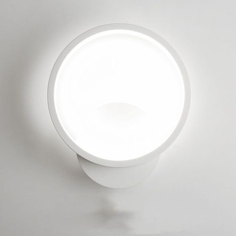 Applique Murale Led Interieur Blanc Ronde Blanc Chaud Acrylique Luminaire Murale Interieur,6000K Applique Murale Interieur Escalier, Applique Murale Moderne pour Couloir Chambre Salon [Classe énergéti (1/5)