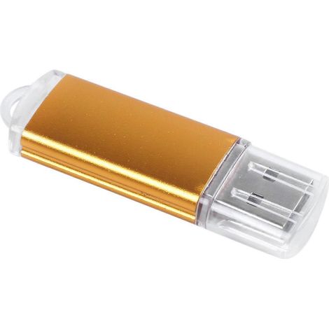USB-Speicherstick (USB-Stick) für PS3, PS4, PC und TV. Farbe: Gold. Kapazität: 64 MB. (1/5)