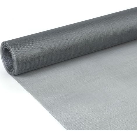 Malla mosquitera de 0,8 x 5 m, resistente a los rayos UV, en rollo, para puertas y ventanas. - Gris (1/5)