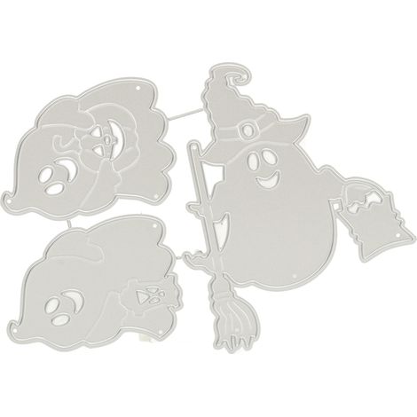 Pochoir de gaufrage en acier au carbone pour scrapbooking et création de cartes et cartes sur le thème d'Halloween (1/5)