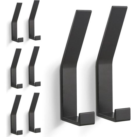 Set di 6 appendiabiti, appendiabiti da parete con viti invisibili, appendiabiti moderno