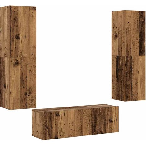 Maison Exclusive - Meubles TV muraux 3 pcs vieux bois bois d'ingénierie
