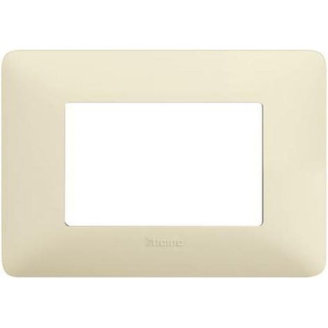 Placa Bticino Matix 3 módulos marfil AM4803BAV