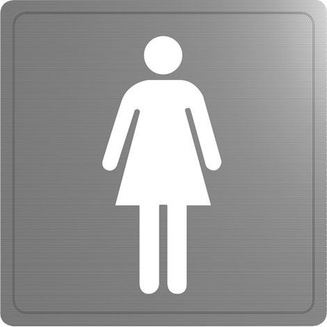 Delabie Wand Symbol Damen-WC Edst. 1.4301 satiniert (ex-0011410000)