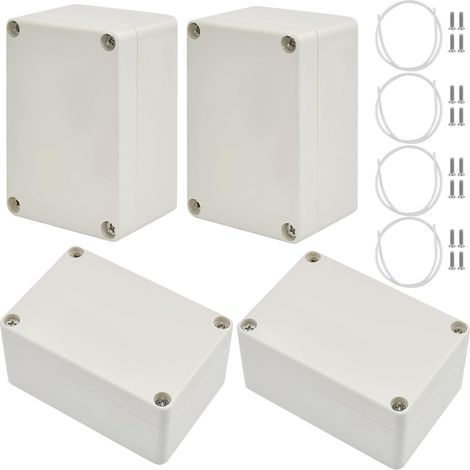 4PCS Boîte de Dérivation Etanche IP65 Boîtes de Jonction Blanc Boîte de Projet Electronique Boîte de Connexion de Câblage Boite de Derivation Etanche Exterieur pour Composant Électronique (1/5)