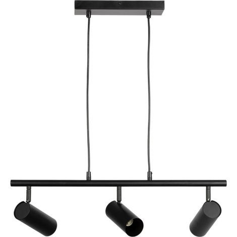 Suspension VERSO en métal Noir, compatible culot GU10, 7W (1/3)