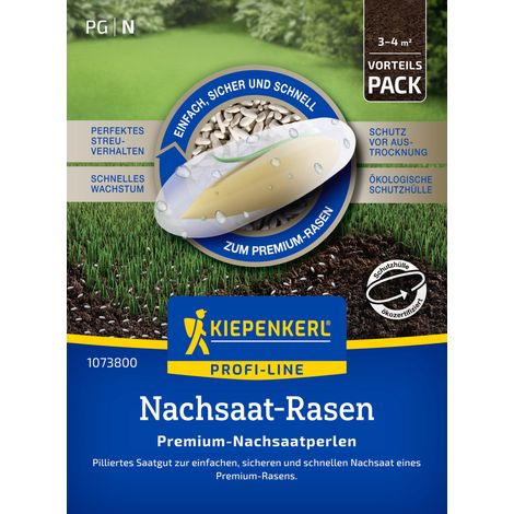 Kiepenkerl Profi-Line Rasensamen Nachsaat-Rasen Premium-Nachsaatperlen für ca. 3 - 4 m² (1/2)