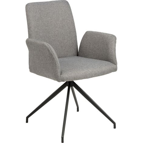 Silla Norsica 288, Gris, 88x59x59cm, Tapiz, Metálico