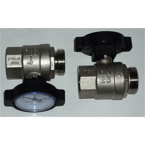 Kugelhahnset m. Thermometer rt-bl RMV für RMV-Verteiler - 5760048 von Daikin