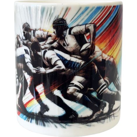 Tirelire en céramique mêlée de rugby (1/2)