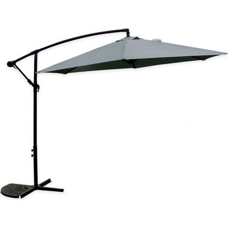 Trade Shop - Ombrellone Decentrato Parasole Balcone Da Giardino Spiaggia ø3mt Con Base 206428 - (1/4)